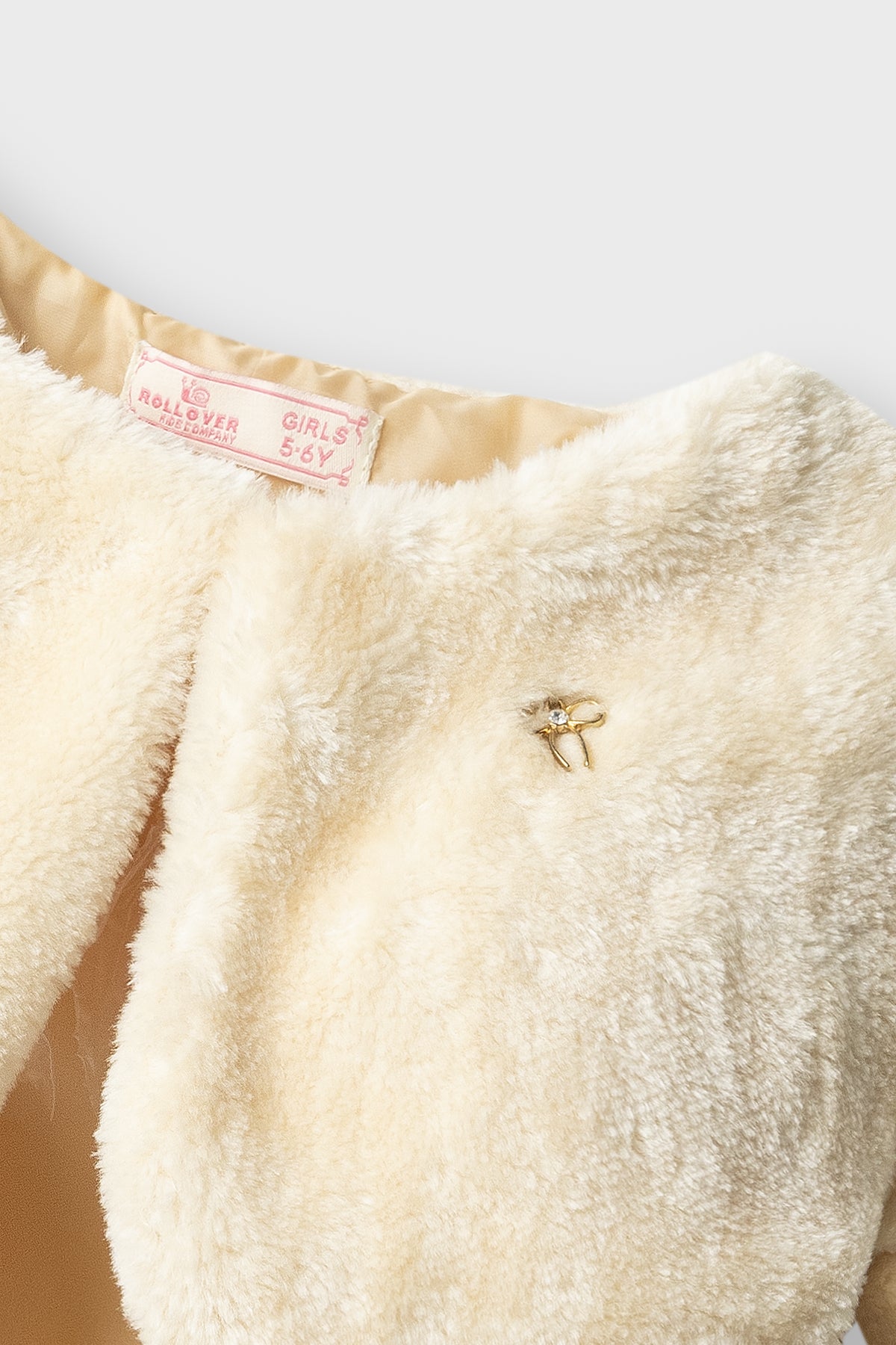 Girls Soft Beige Fur Shrug