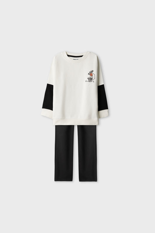 Boys Monochrome Sports Fleece Co-ord Set