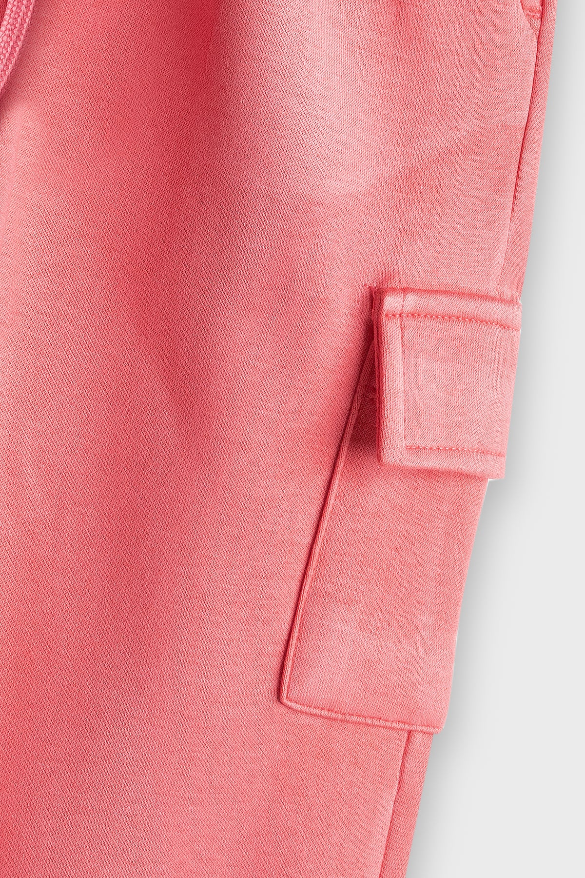 Girls Coral Cargo Fleece Trousers