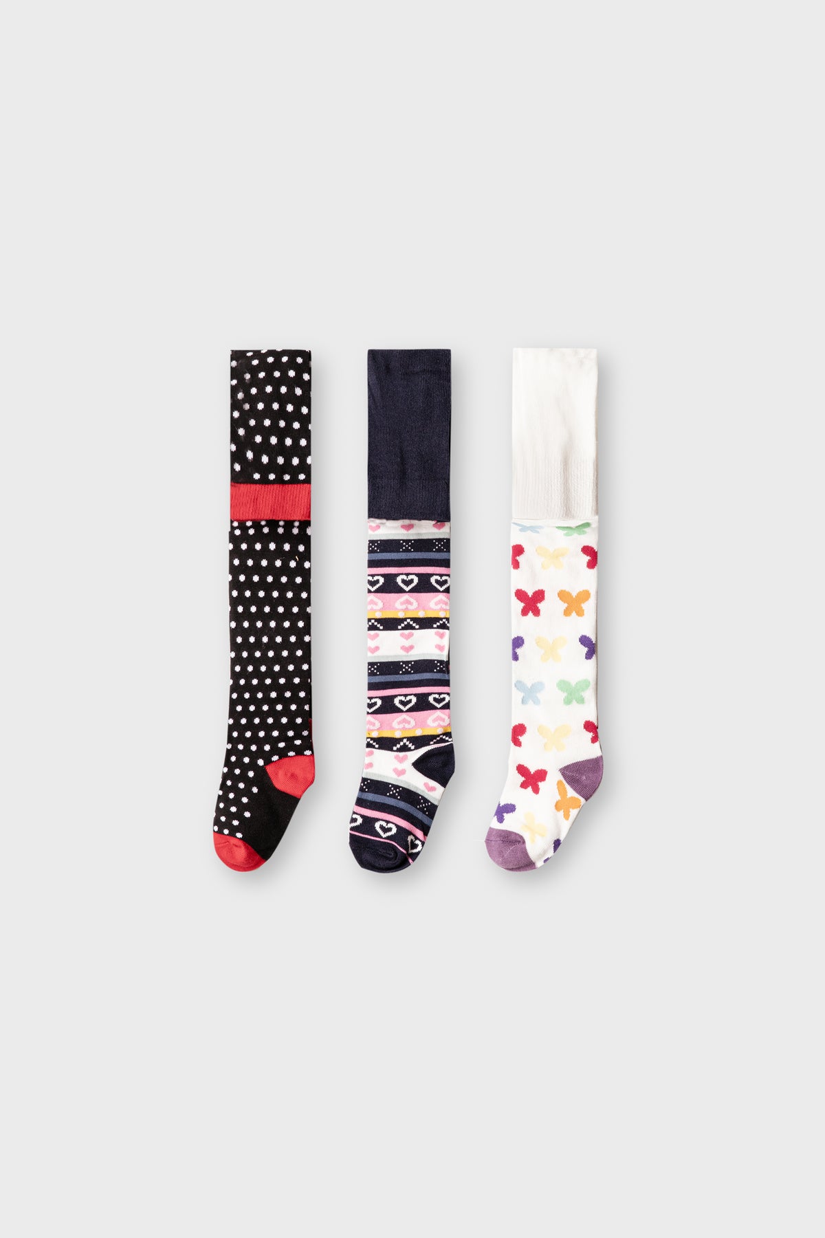Playful Pattern Cotton Leggings – Pack of 3
