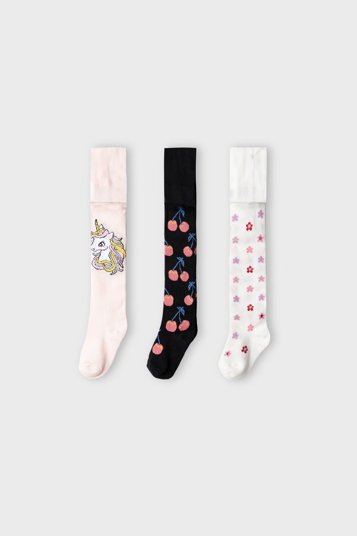 Petal Printed Cotton Leggings – Pack of 3