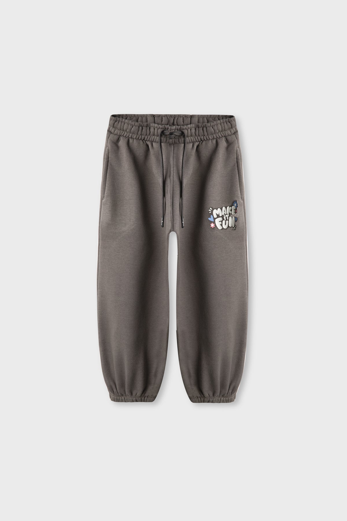 Girls Charcoal Cozy Jogger Trousers