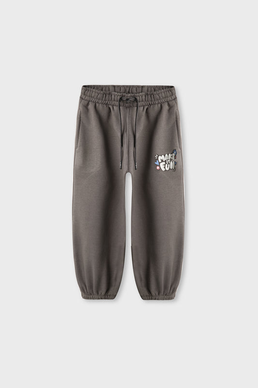 Girls Charcoal Cozy Jogger Trousers