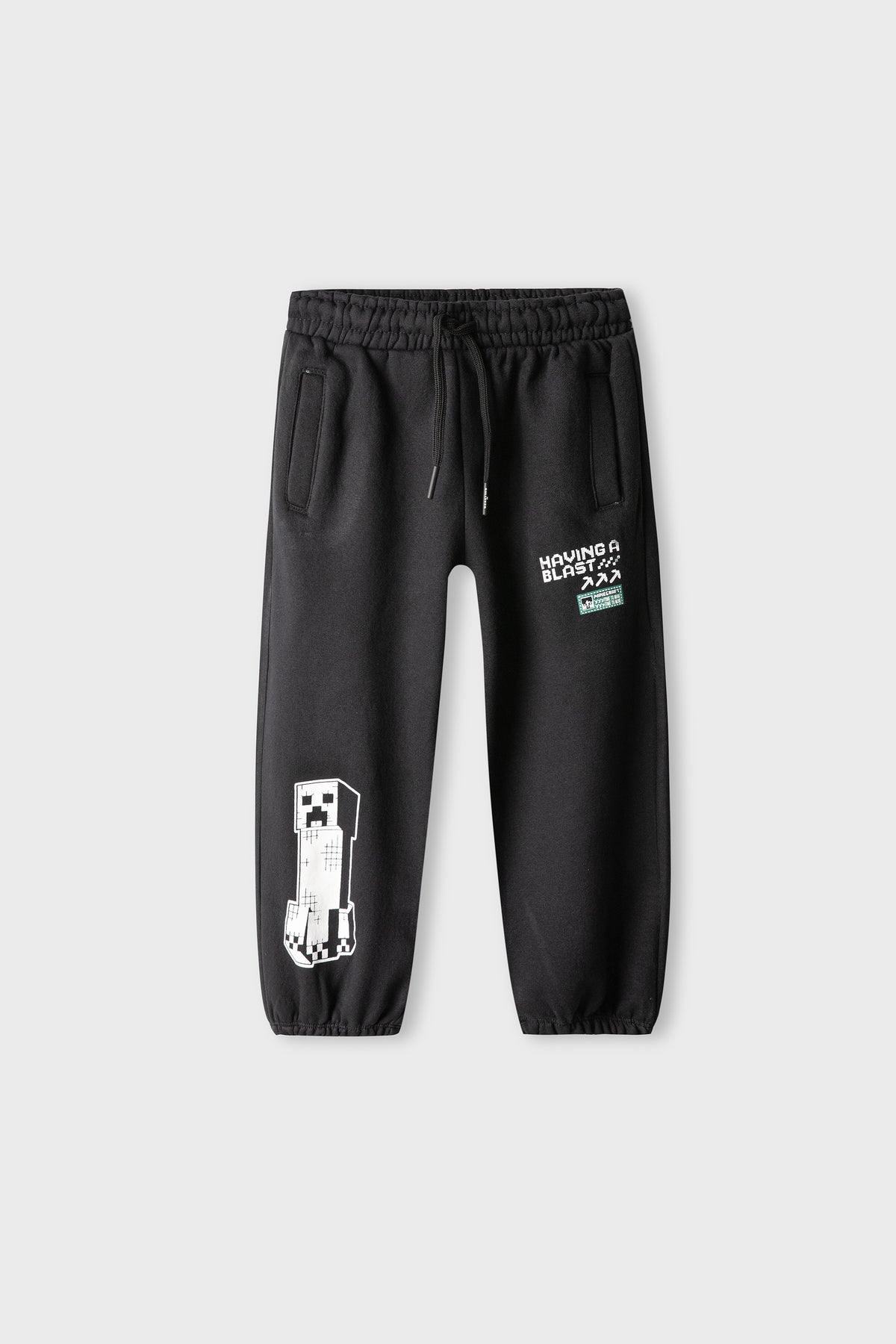 Boys Black Trail Graphic Joggers