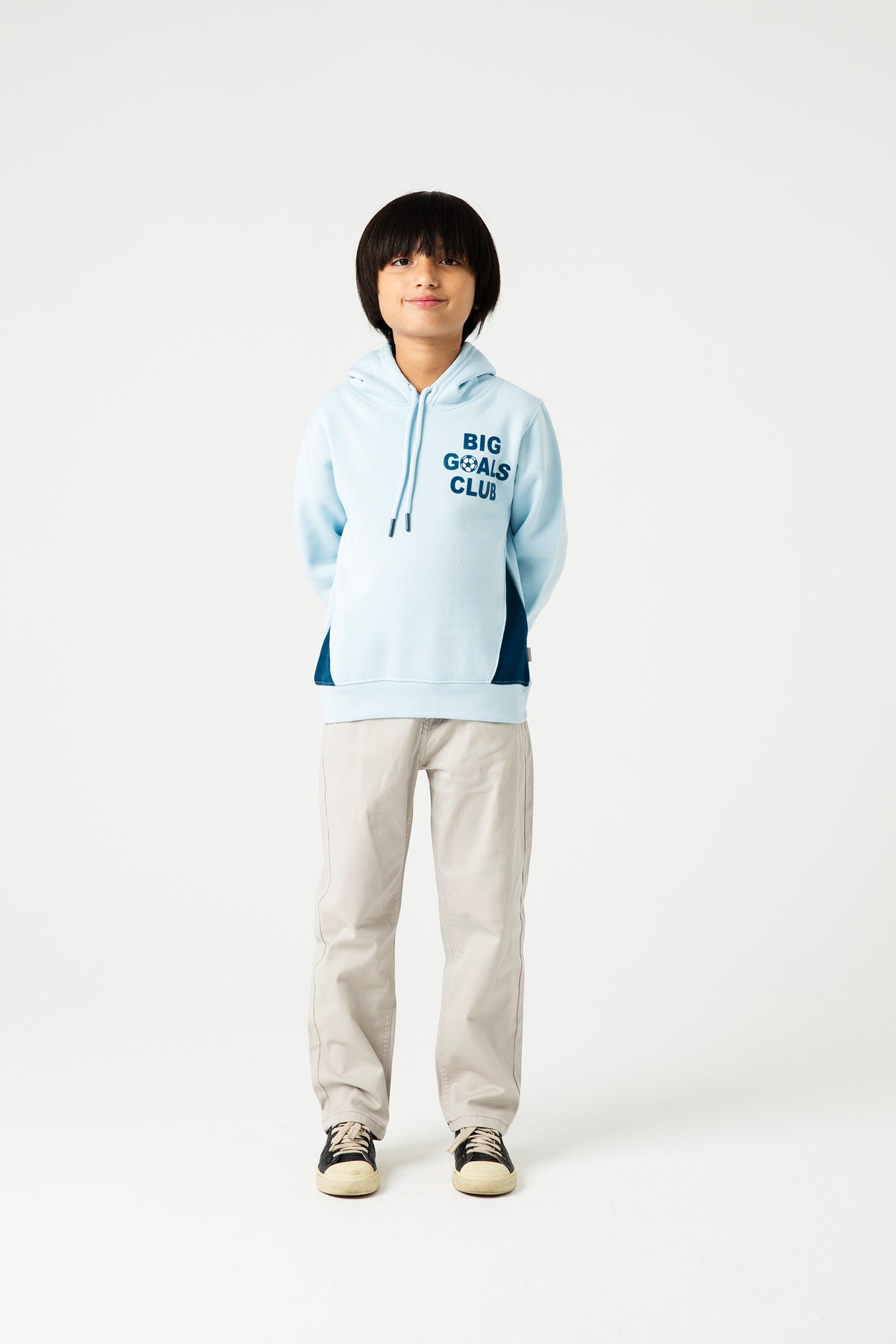 Boys Aqua Blue Goals Club Hoodie