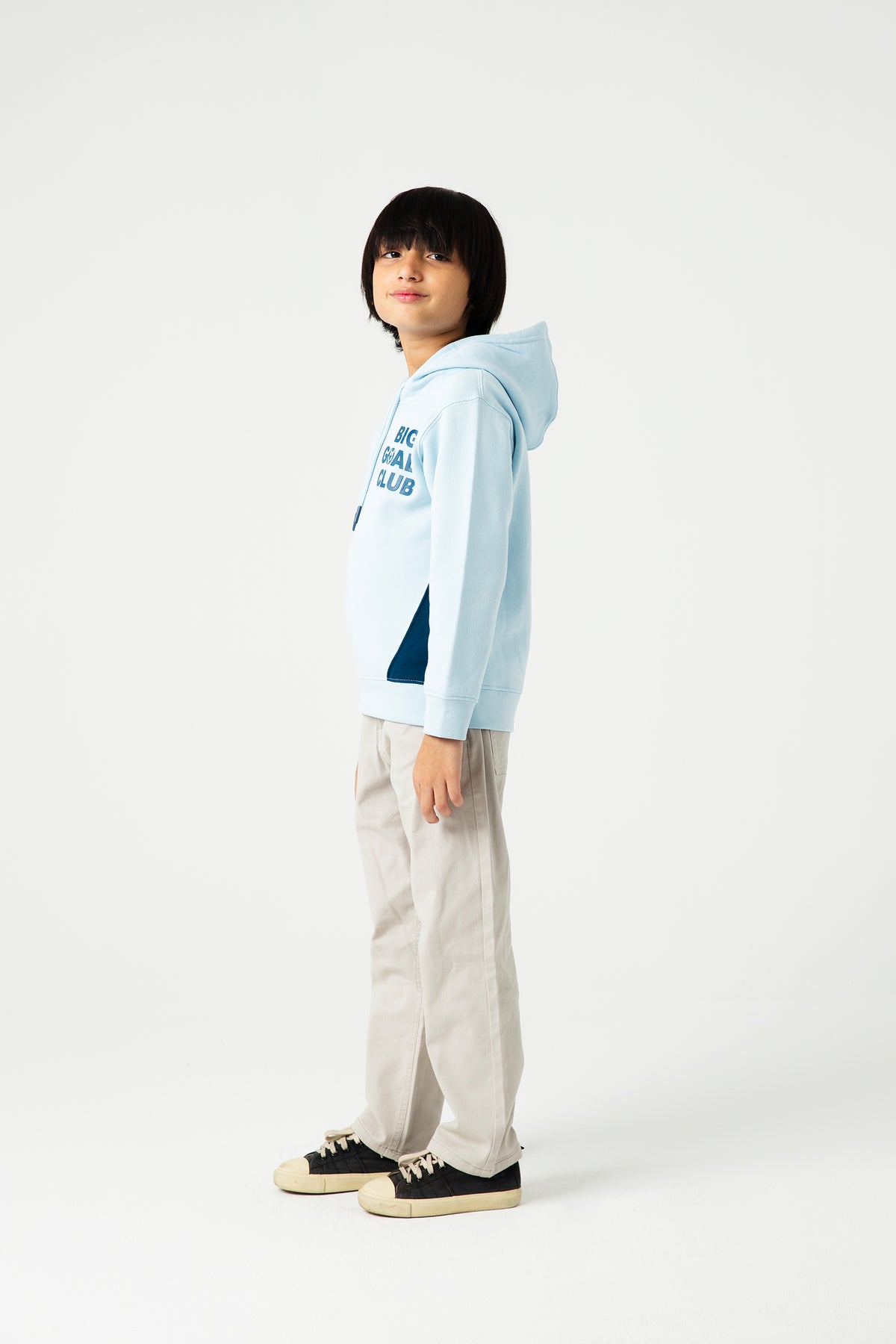 Boys Aqua Blue Goals Club Hoodie