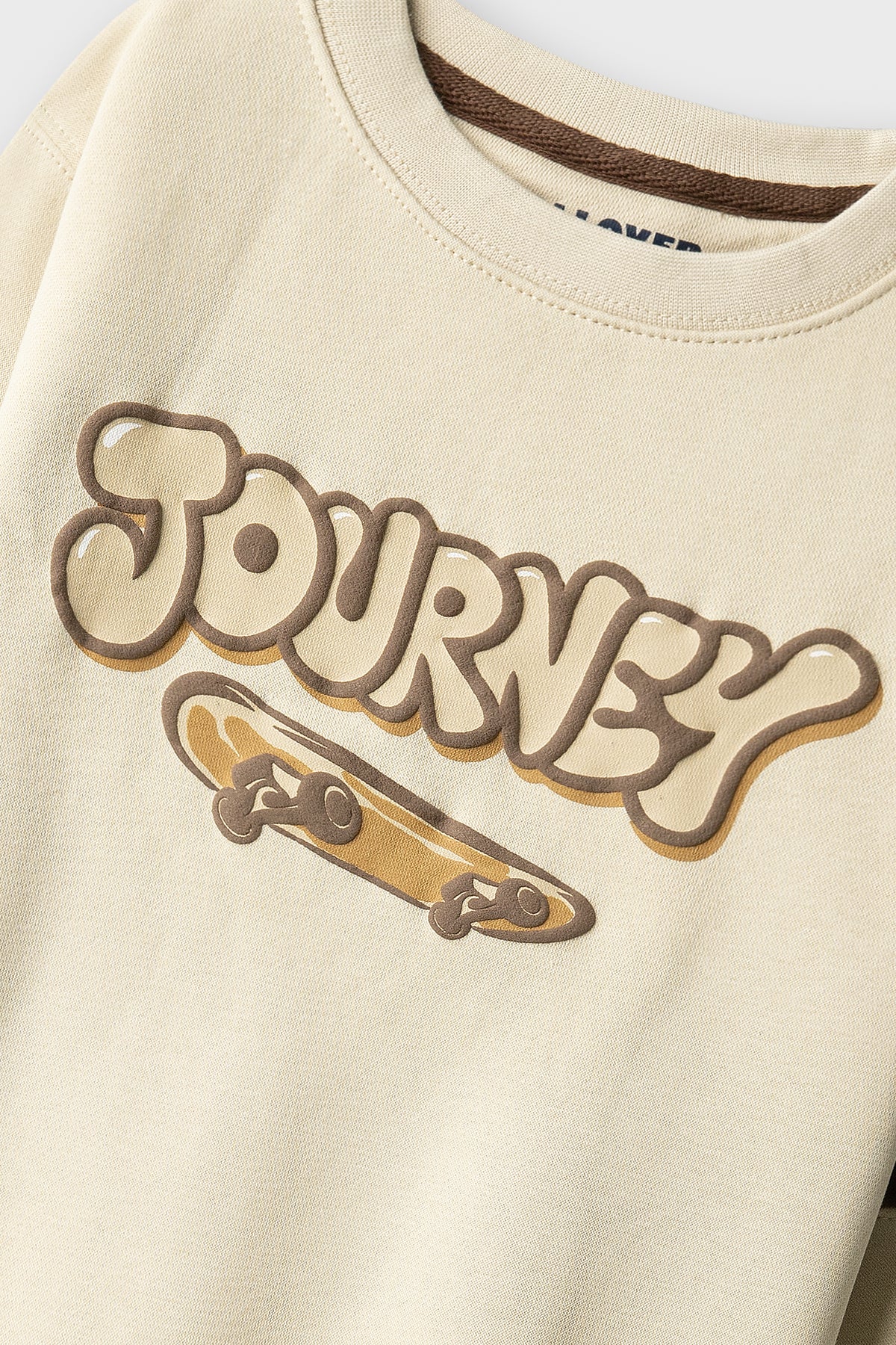 Boys Cocoa Panel Fleece Sweatshirt