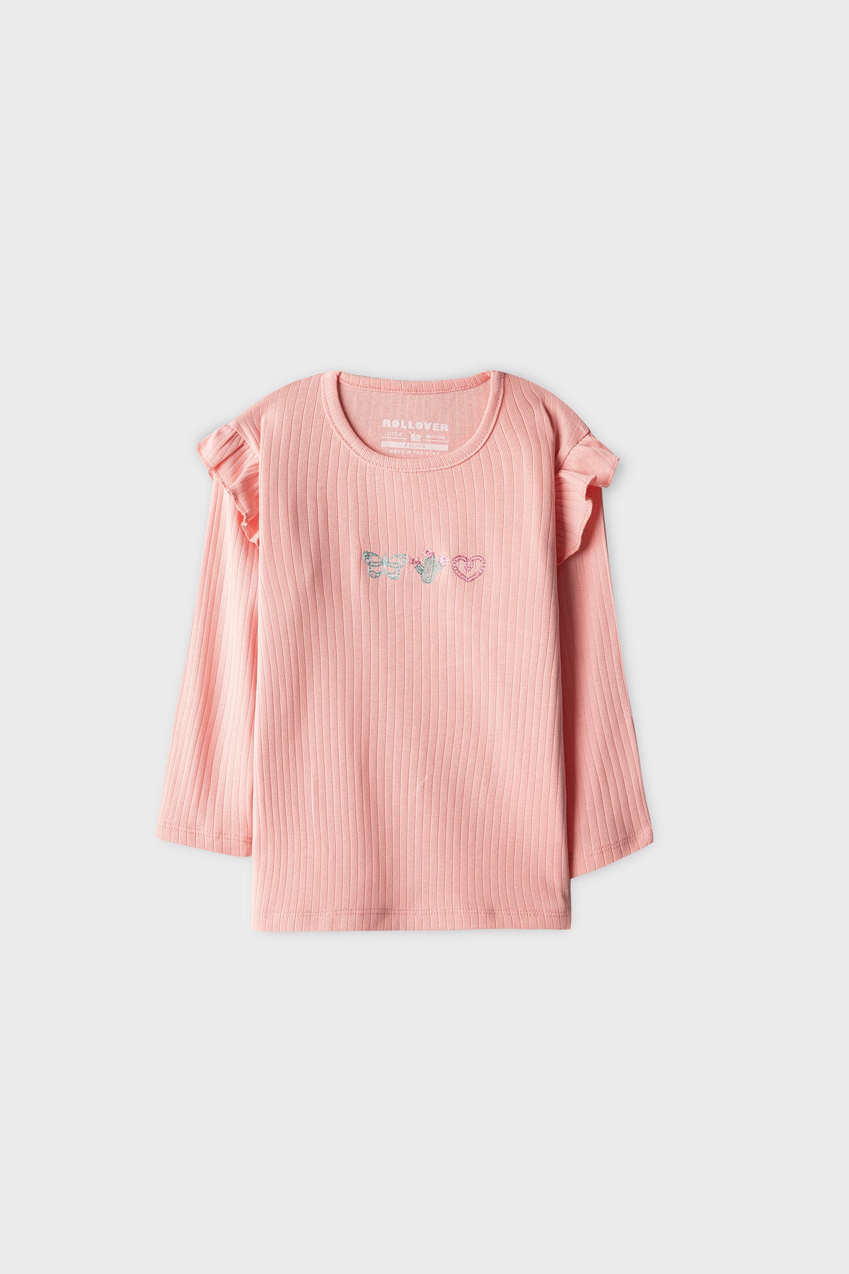 Peach Ruffle Charm Tee