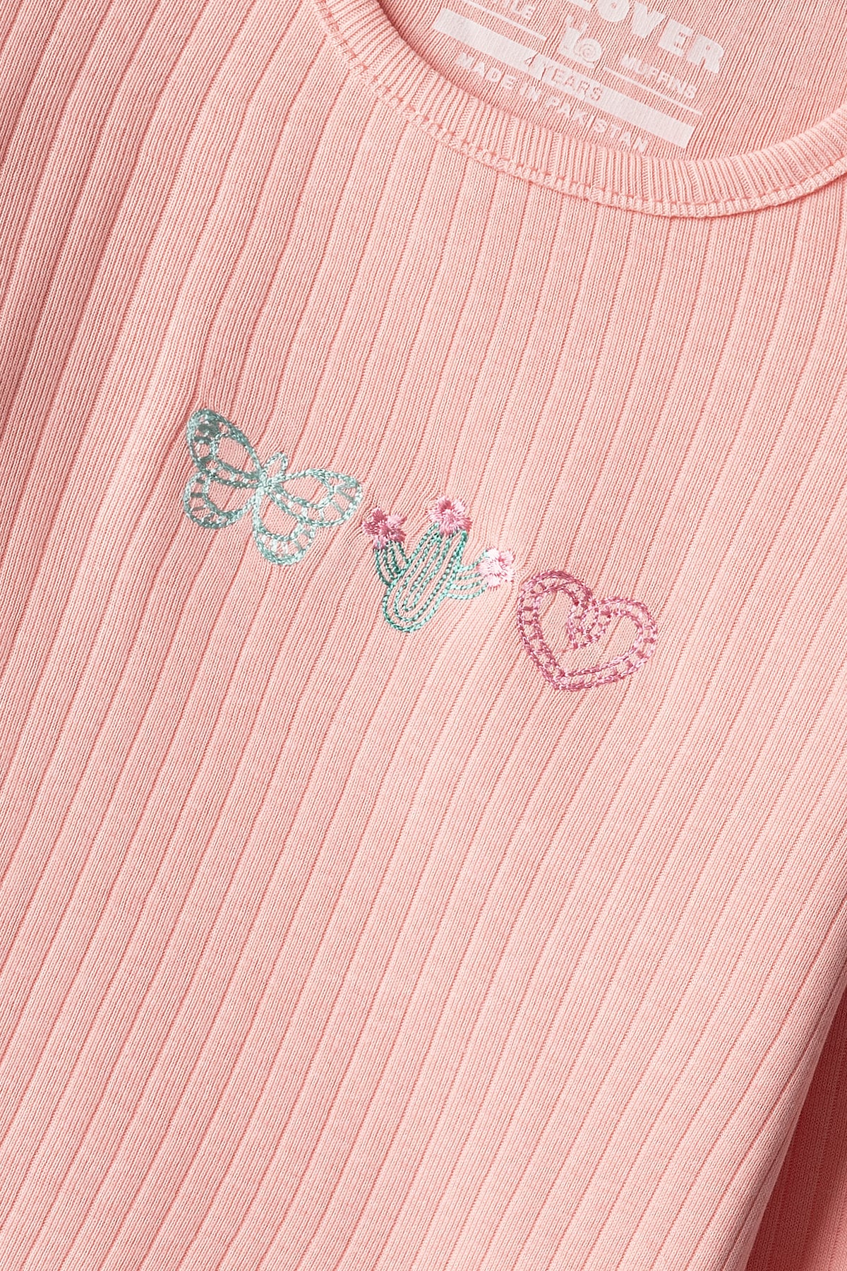 Peach Ruffle Charm Tee