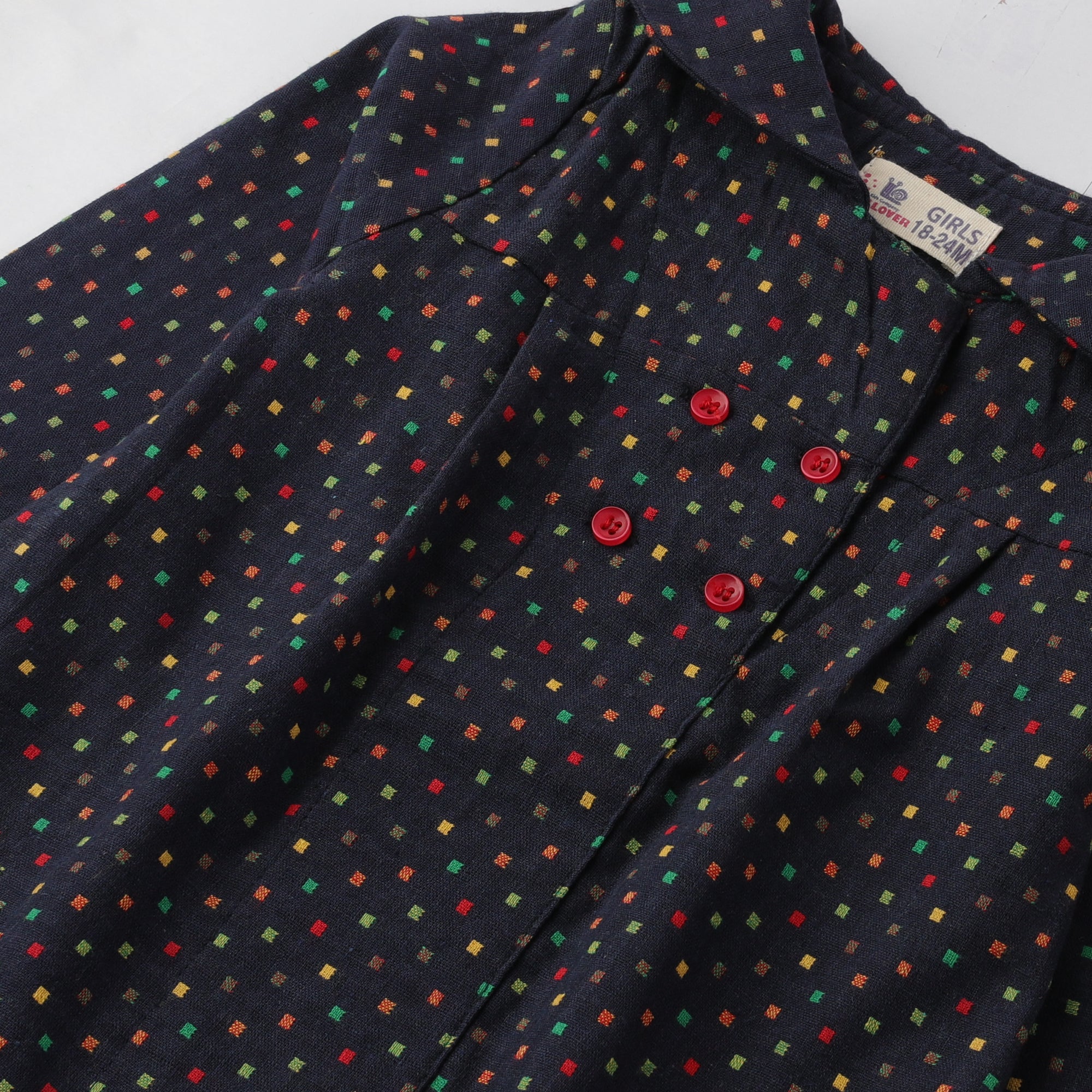 Navy Dotted Top