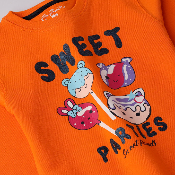 Orange Girls Sweatshirt