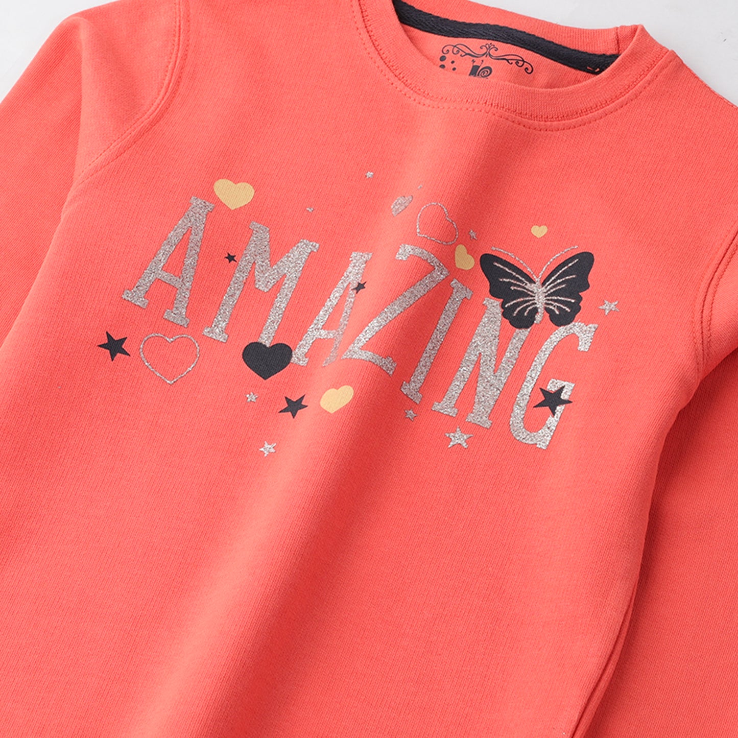 Peach Girls Terry Sweatshirt