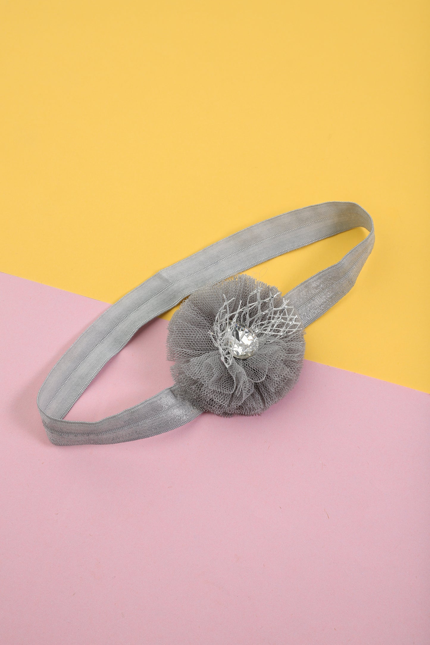 Grey Tulle Headband