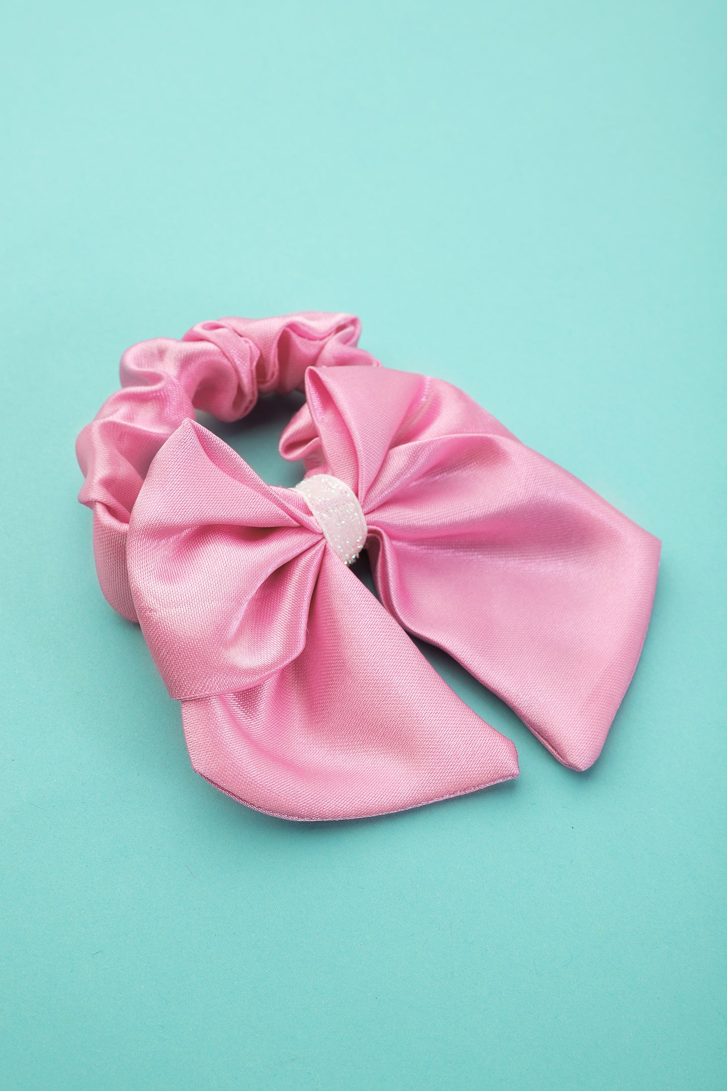 Pink Bow Scrunchie