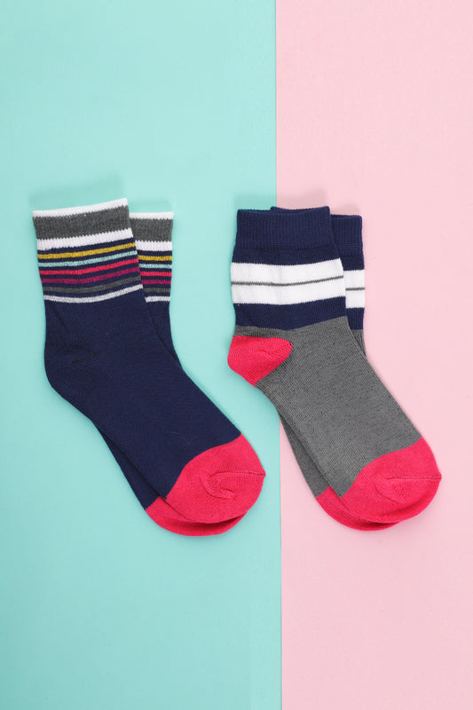 Pair of 2 Unisex Quarter Socks