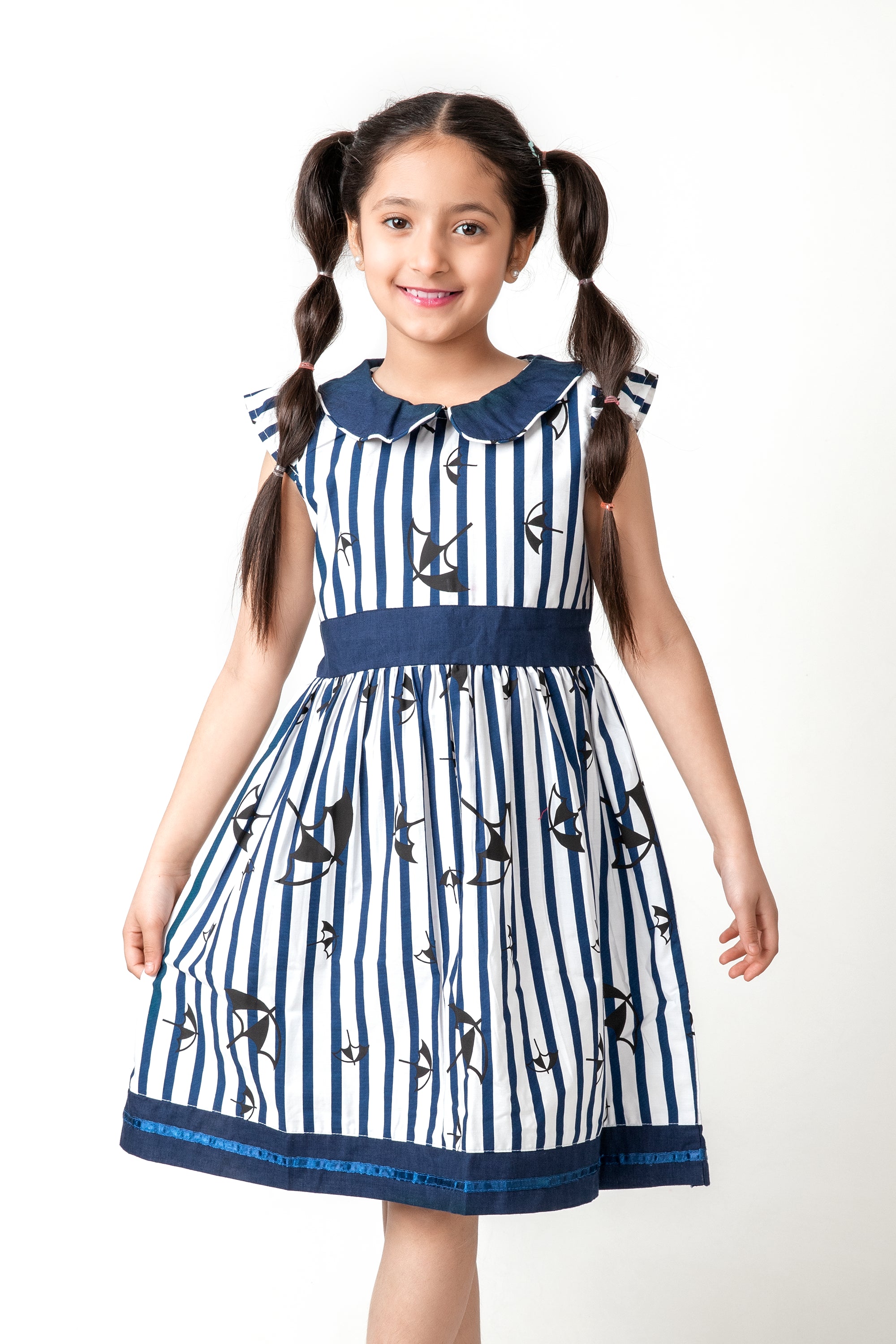 Girl umbrella top frock design