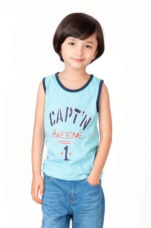 Boy's Sky Blue Tank Top