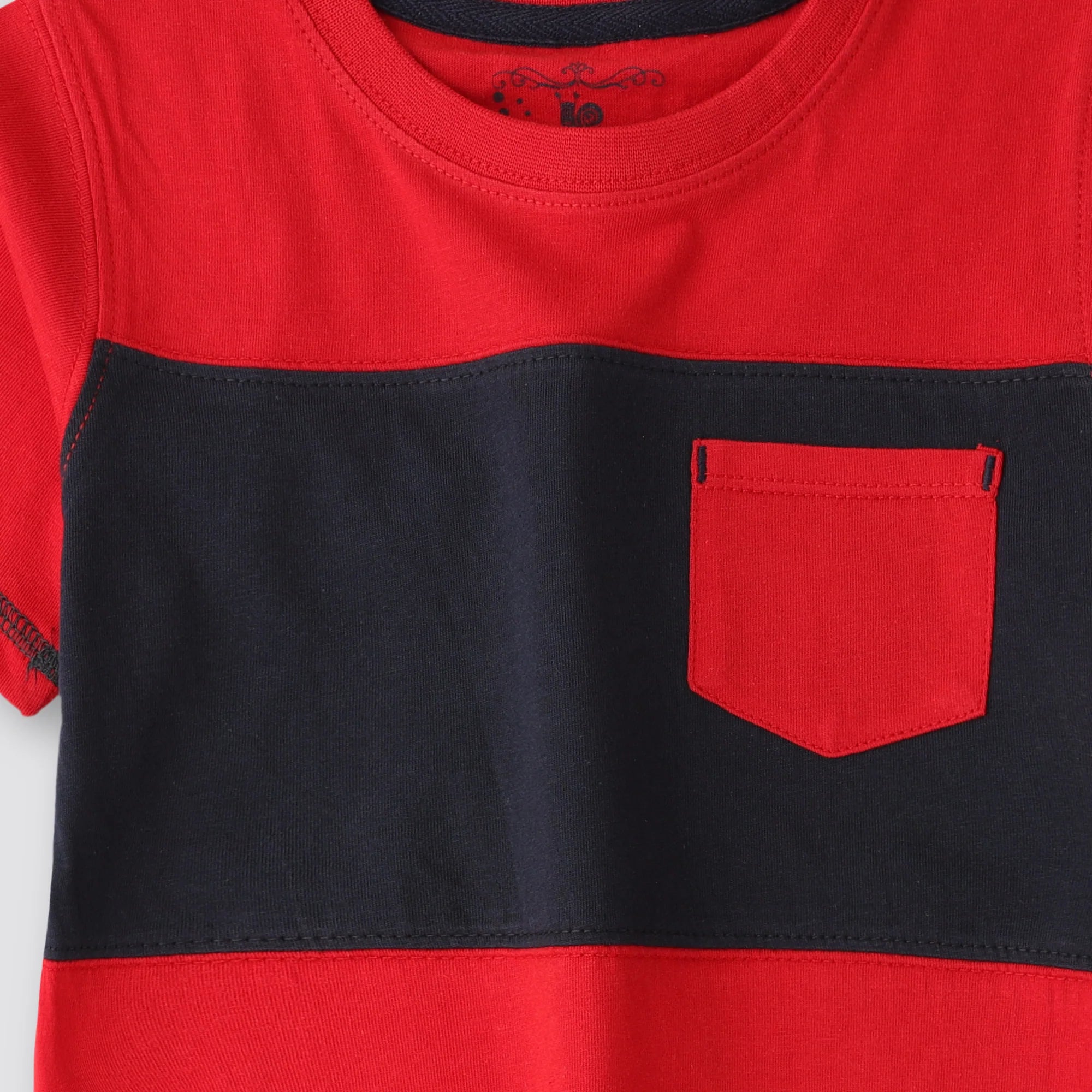 Classic Stripe Red Tee with Pocket