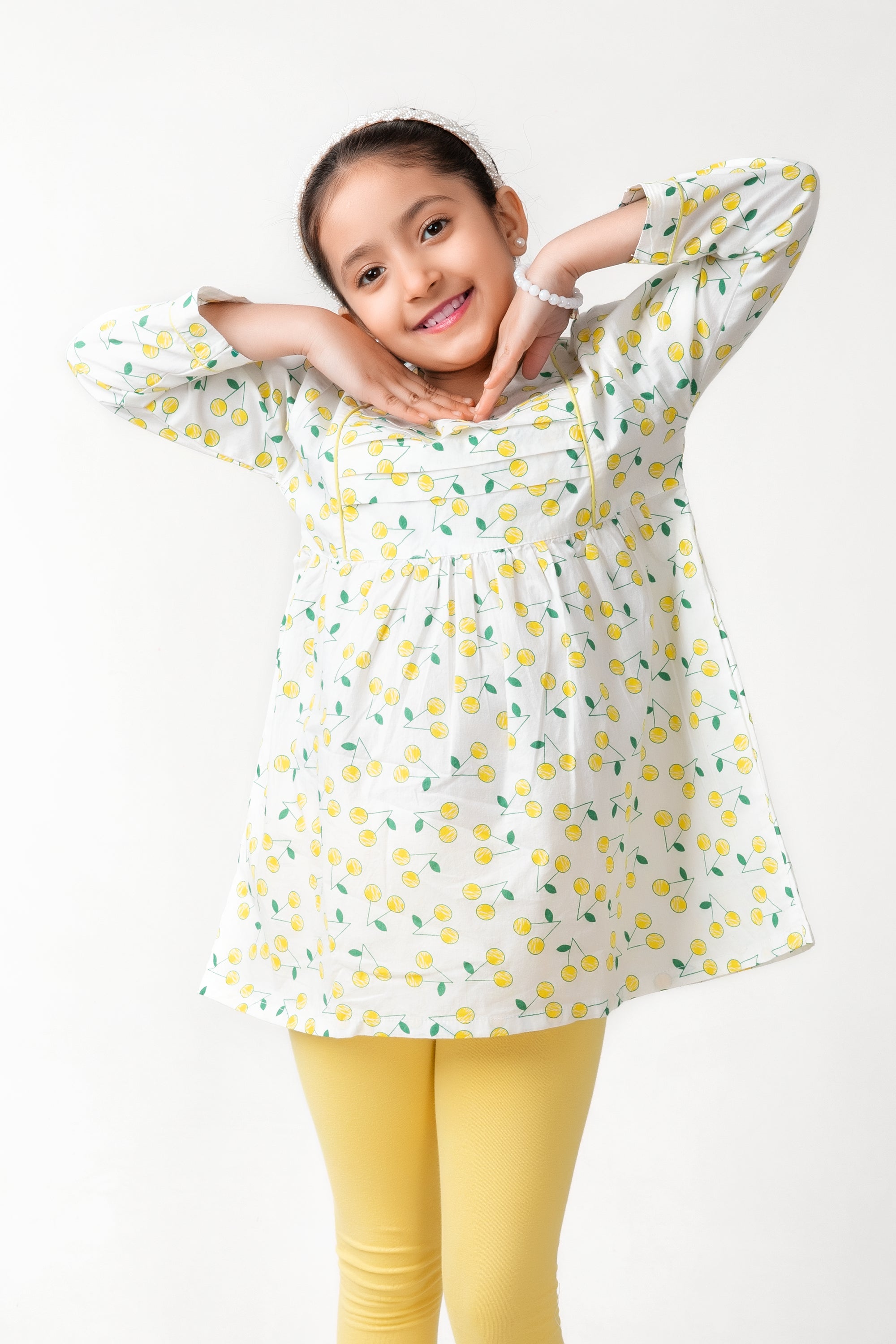 Yellow Cherry Frock