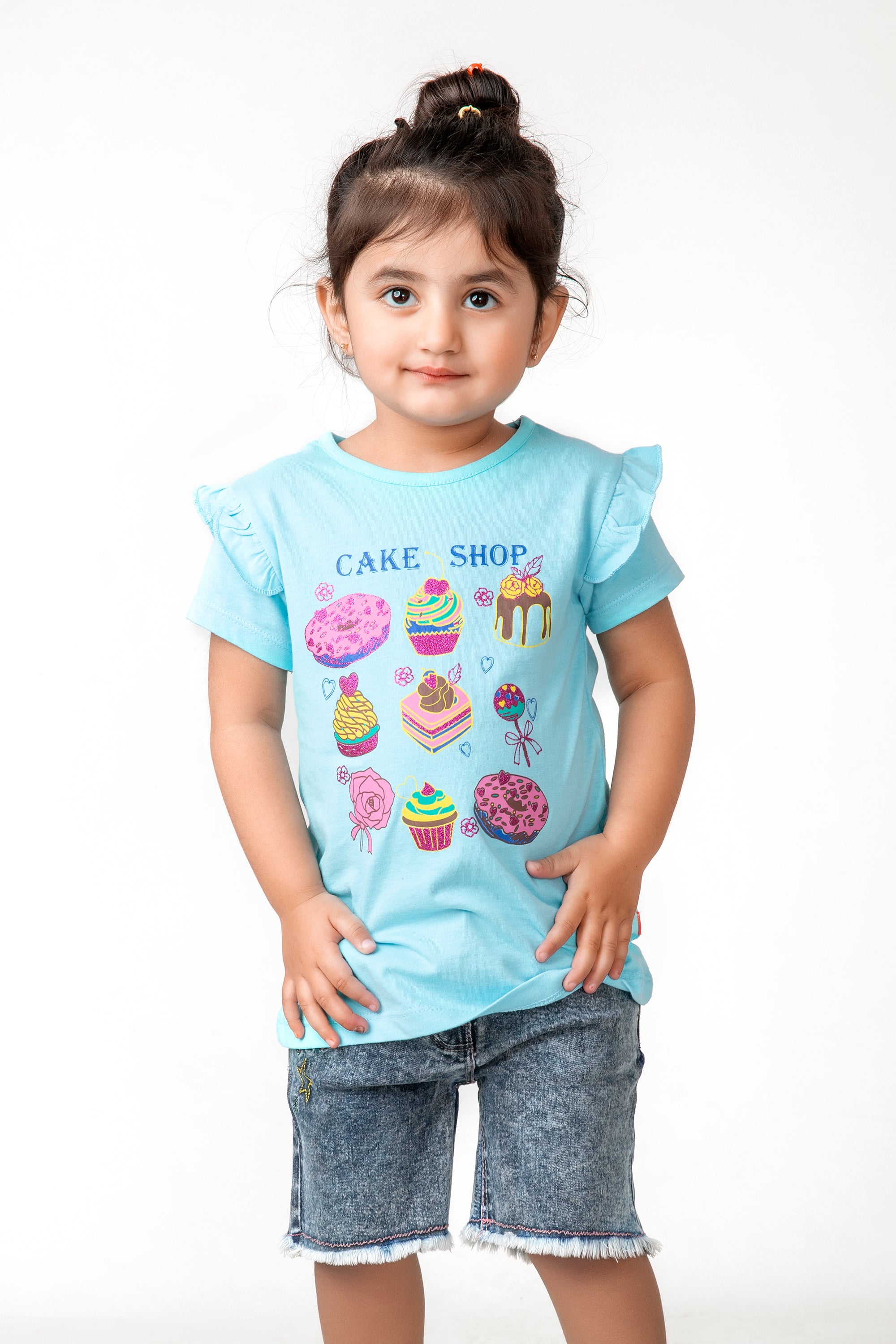 Cake Shop Terry Top with Elbow Sleeves