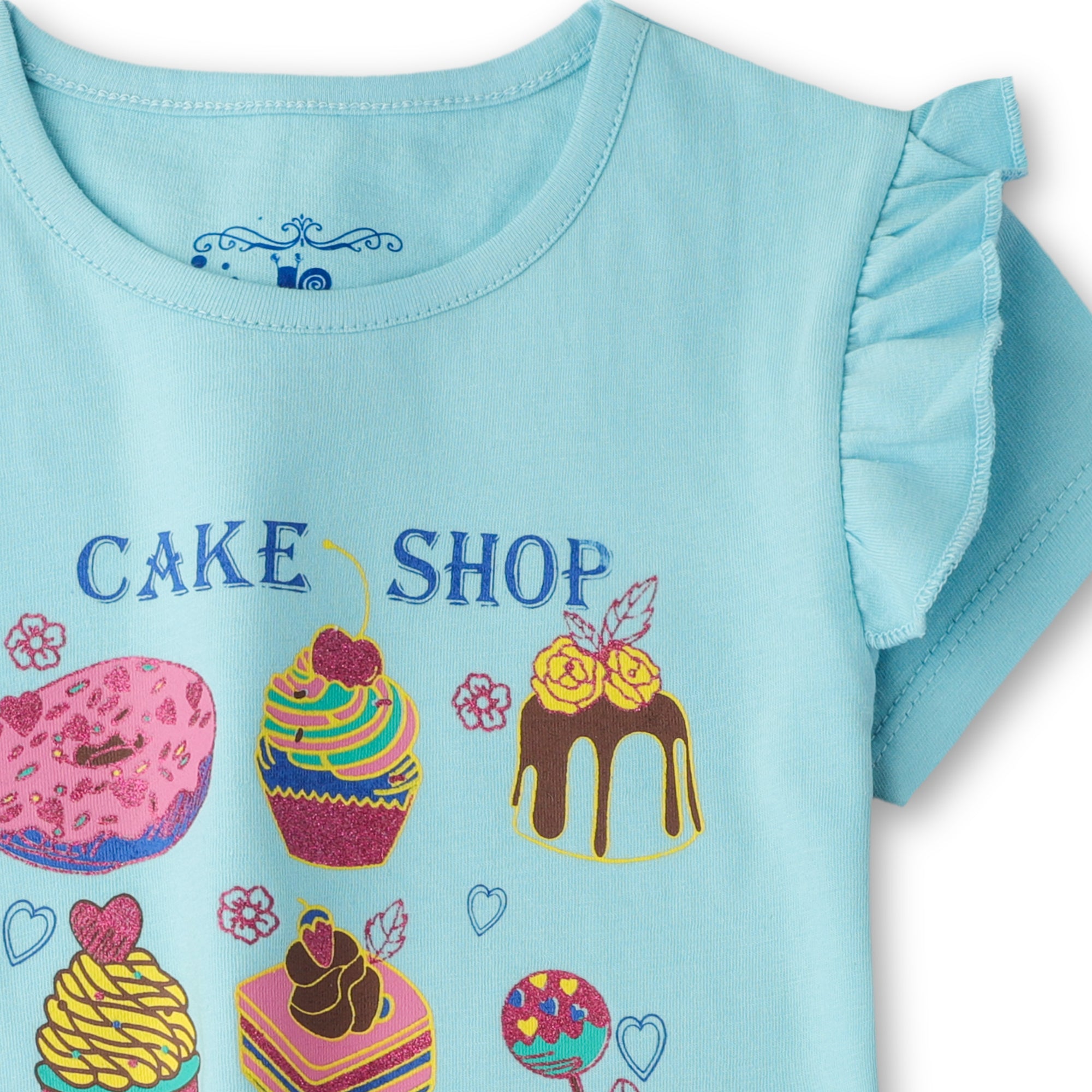 Cake Shop Terry Top with Elbow Sleeves