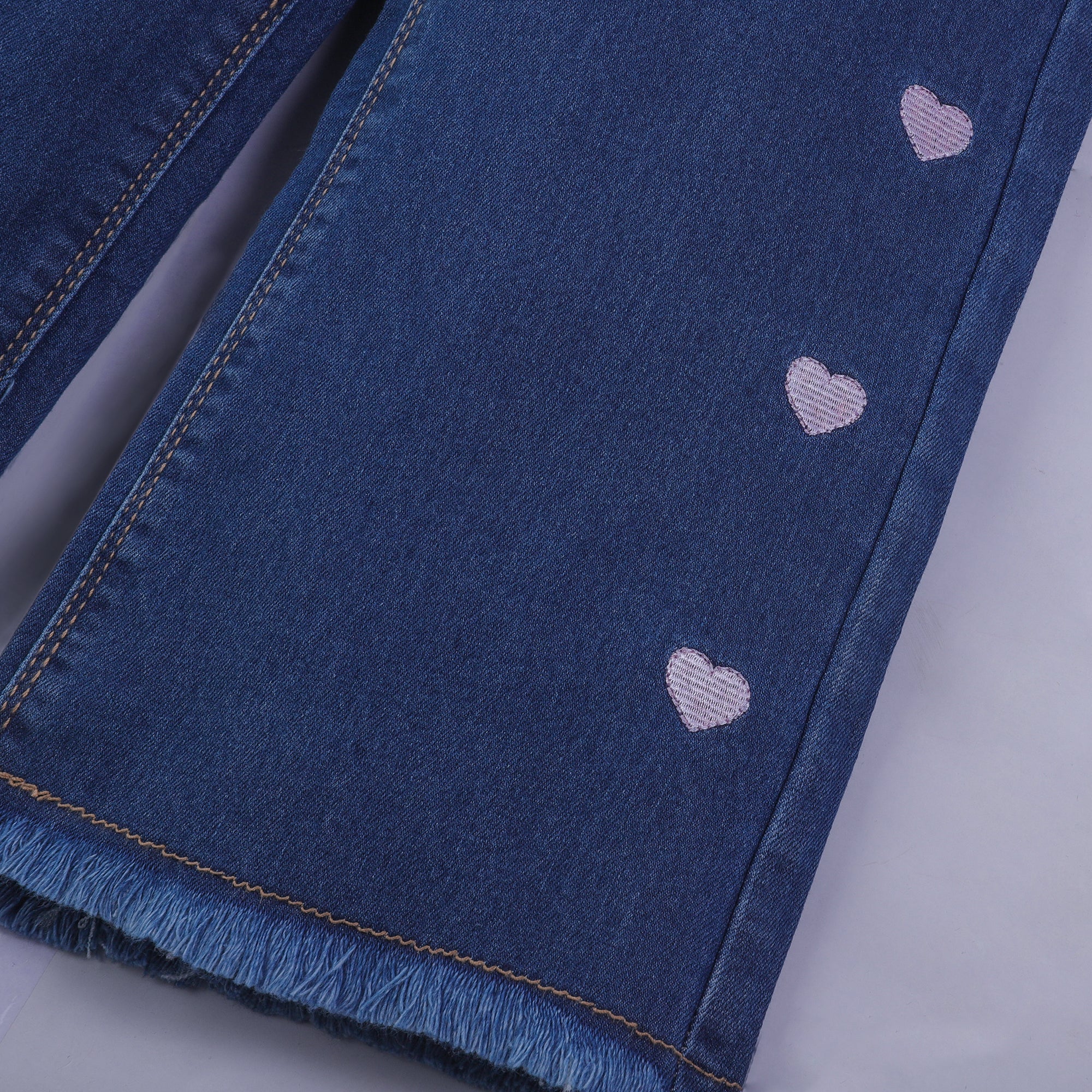 Girls Embroidered Baggy Jeans