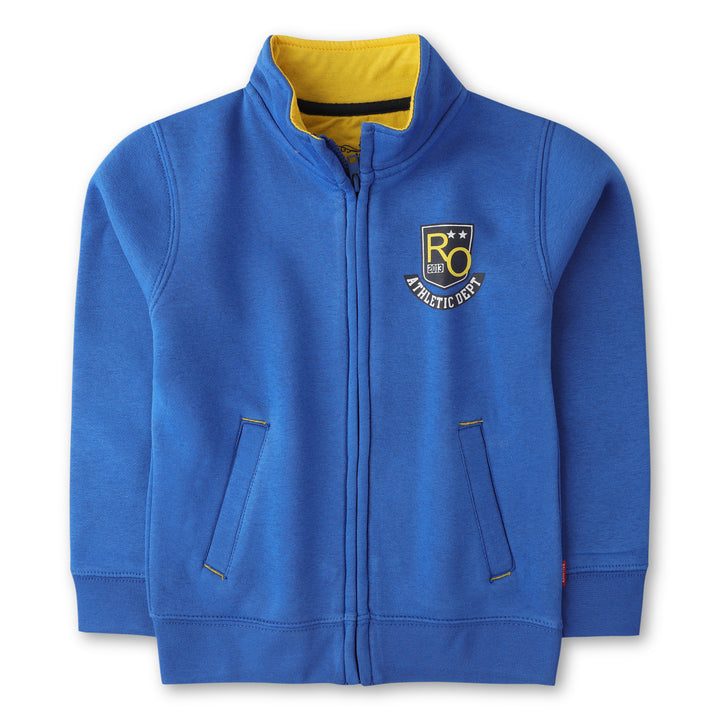 Mock Neck Cobalt Blue Fleece Boys Zipper