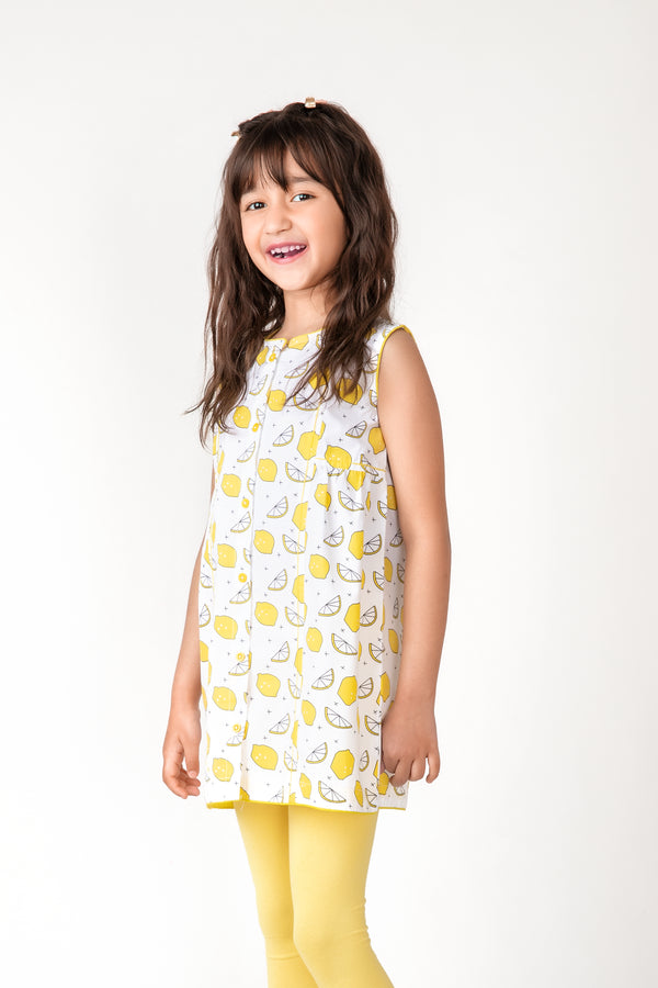 Girls Lemon Printed Tunic