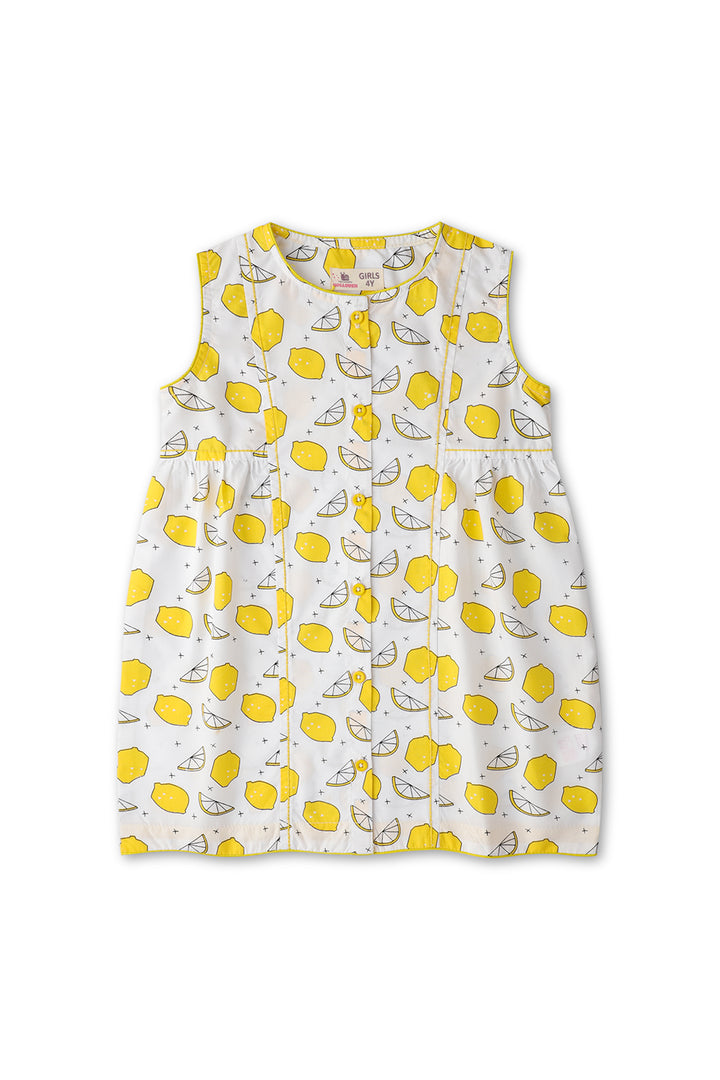 Girls Lemon Printed Tunic