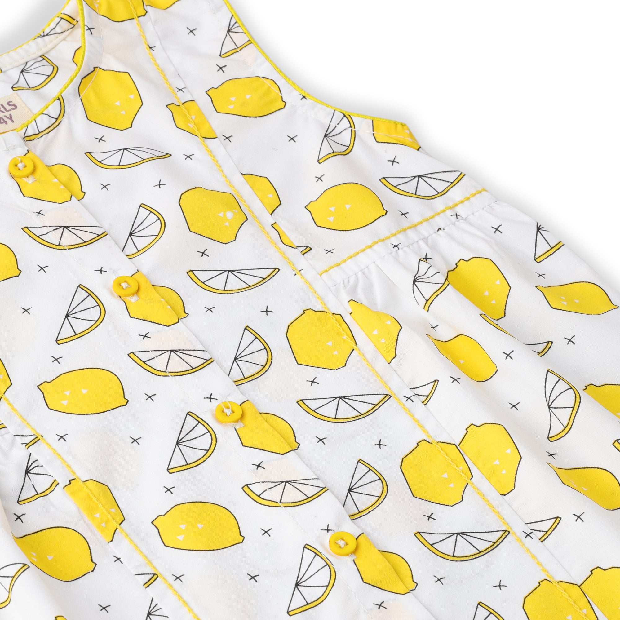 Girls Lemon Printed Tunic