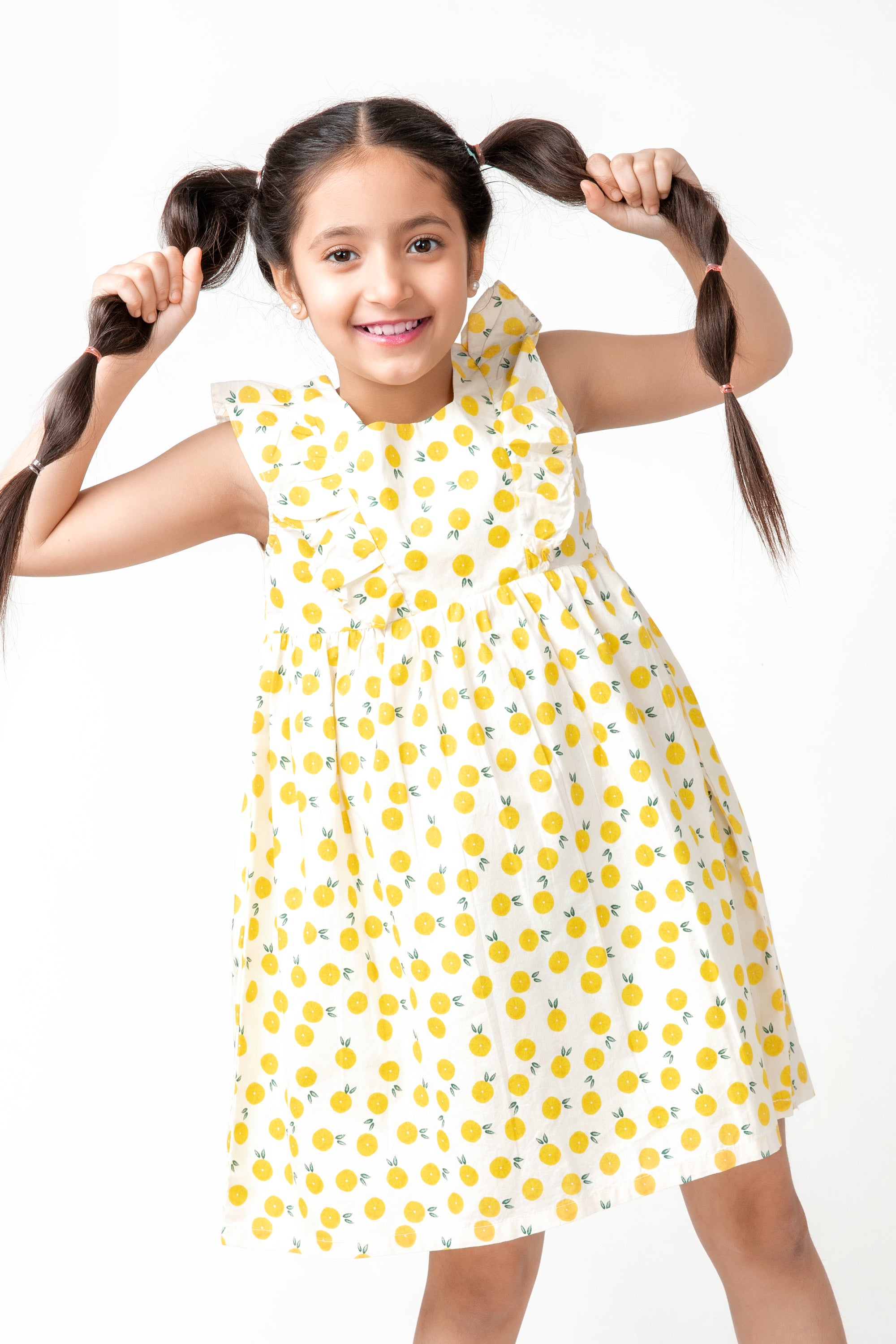 All-over Lemon Printed Summer Dress