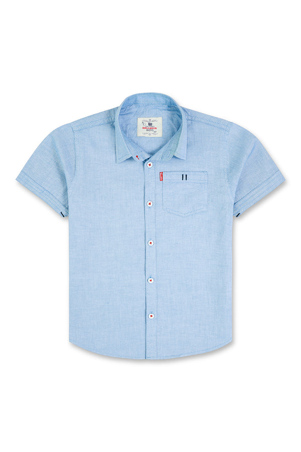 Sky Blue Collar Shirt for Boys