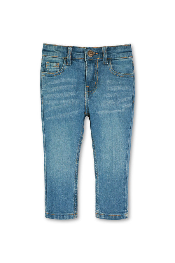 Mid-Blue Boys Slim Fit Jeans