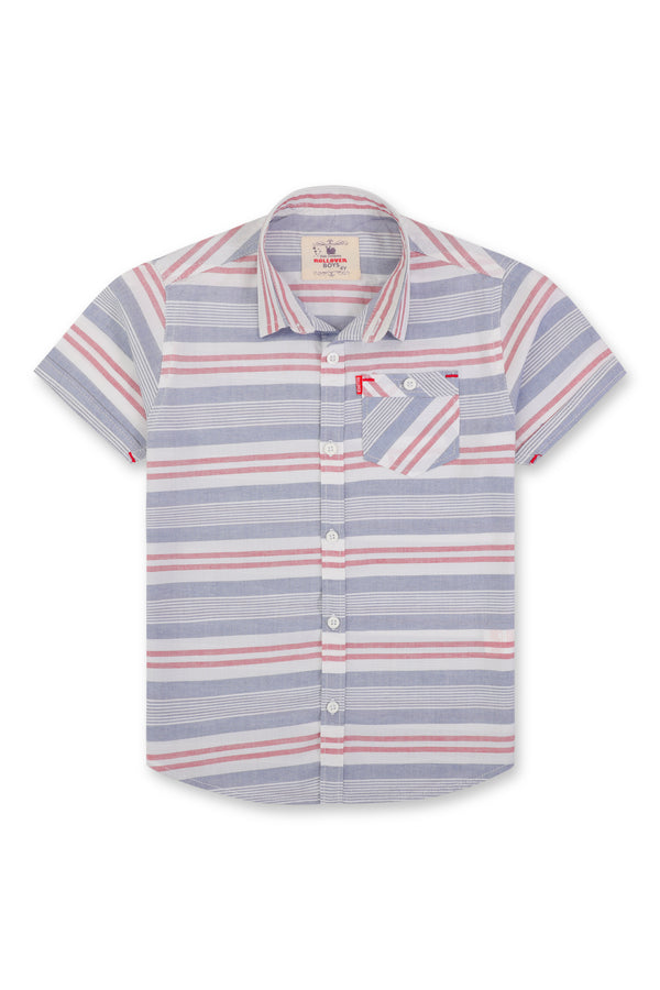 Boys Multicoloured Stripes Casual Shirt