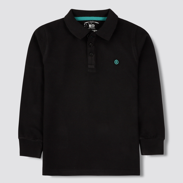 Black Pique Polo Shirt