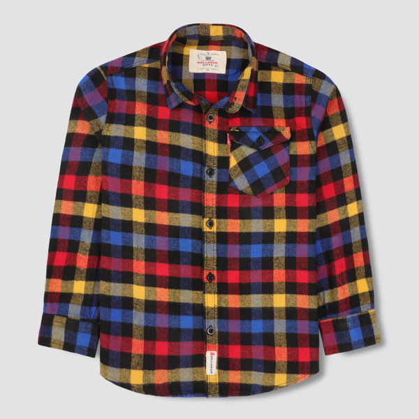 Multi Checkered Flannel Shirt