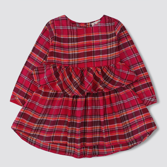 Ruffle Tier Flannel Top