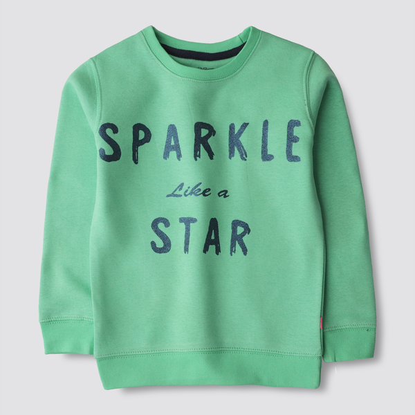 Mint Sparkle Fleece Sweatshirt